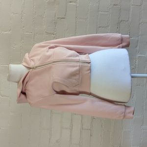 Gap Teen Girl's Cropped Zip Front Pink Hoodie Size XL 12 NWT
